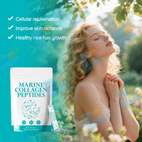 SUNI OEM ODM Marque privée Poudre de peptides de collagène marin pur Collagène de poisson hydrolysé en poudre Bandes pour cheveux, peau et ongles