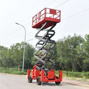 Plataforma Elevadora de Tijera Eléctrica Autopropulsada de 500 kg, la Más Vendida, con Certificación CE e ISO, Plataforma Elevadora de Tijera Estable con Estabilizadores que Garantiza la Seguridad - Product Image 5