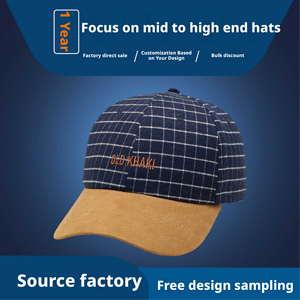 Casquette de baseball unisexe rétro en coton à motif à carreaux et blocs de couleur, 6 panneaux, respirante, imperméable, style sportif urbain, idéale pour l'été - Product Image 6