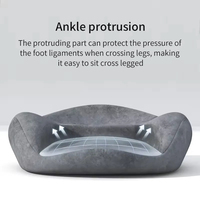 Coussin de méditation en mousse à mémoire de forme et chaise de sol, Zafu ergonomique pour le soulagement des genoux et des hanches, coussin de yoga antidérapant pour une meilleure posture