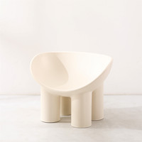 Vente en gros de meubles de maison quatre pieds d'éléphant chaise de salon moderne nordique jaune en plastique PE moulé par rotation pour adultes et enfants
