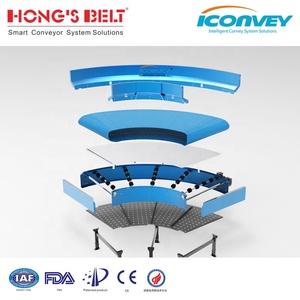Konveyor Modular Plat Datar Industri Makanan dan Logistik HS-2000A dengan Putaran Melengkung 45 90 180 Derajat - Product Image 3