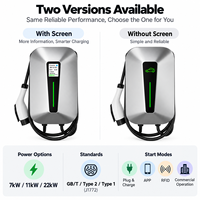 Borne de recharge murale pour VE 7kW 11kW 22kW 32A Type 2 avec application, RFID, Plug & Charge, certifiée UL, pour usage résidentiel et commercial, fournisseur OEM