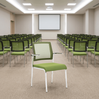 Chaise de conférence empilable moderne en tissu maillé, chaise de bureau de direction pour bureau à domicile, réunions commerciales, chaise d'invité empilable