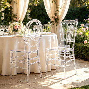 Sinoperfect Crystal Phoenix Transparent Clear Event Napoleon Tiffanie Acrylic <b>Chair</b> for Outdoor Banquet Wedding Party - Product Image 1