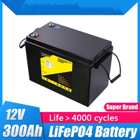 Batería de Almacenamiento Lifepo4 de 12V 300Ah con Pantalla LCD Integrada para Equipos de Energía Solar Residencial, RV, Marino y Yate