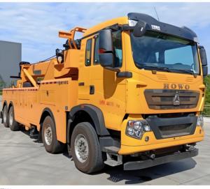 รถยกขนาดใหญ่พิเศษ Sinotruk HOWO 8x4 แบบปรับแต่งได้ พร้อมระบบเครนไฮดรอลิกเต็มรูปแบบ สำหรับกู้ภัยยานพาหนะในงานเหมือง - Product Image 2