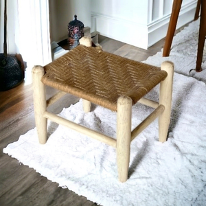 Magnifique tabouret en corde de jute et bambou pour la décoration de la maison, charpai pour salon, moderne et traditionnel - Product Image 1