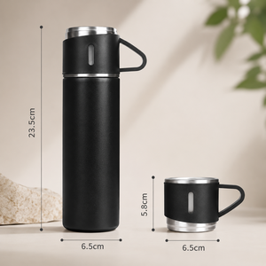 Popular Business 500ml Gift Box Set Portable Stainless Steel Vacuum Insulated <b>Thermos</b> Cup with Spoon 3 Lids - Product Image 4