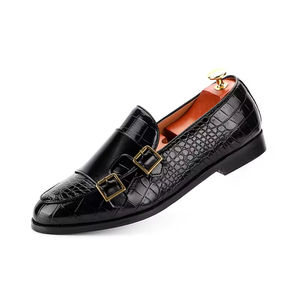 Mens Business <b>Dress</b> Oxford Leather Shoes British Leather Grain Pointed Tip Breathable Slip-On High End Handmade Autumn Light - Product Image 3
