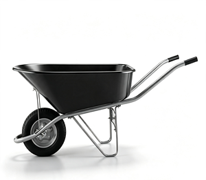 Carretilla de Metal de 100L y 6 Pies Cúbicos, Carro de Jardín, Carretilla Utilitaria para Jardín y Construcción - Product Image 1