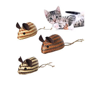 Vente en gros de petits jouets pour chat jouet pour chat 3 couleurs vives et réalistes forme de souris jouets à mâcher pour animaux de compagnie - Product Image 1
