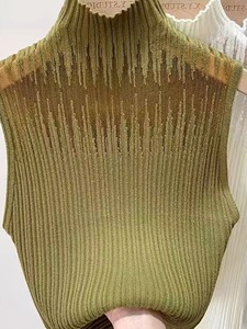 Camicetta Casual Senza Maniche da Donna, Top Traspirante Stile Occidentale per Donne e Ragazze, Canotta a Collo Alto in Rete, Taglia Unica - Product Image 4