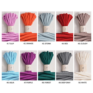 เชือกถักโครเชต์ทำมือ DIY ขนาด 8 มม. ยาว 10 เมตร/ม้วน เชือกฝ้ายเส้นใหญ่สำหรับทำกระเป๋า เชือกถักมือสำหรับเสื้อผ้า - Product Image 5