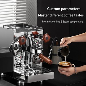 Machine à expresso électrique commerciale en acier inoxydable, double chaudière, 15 bars, système de brassage semi-automatique, capacité de 12 tasses, puissance de 2200 W - Product Image 4