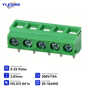 Công nghiệp 300V 3.81 mét <span class=keywords><strong>Pitch</strong></span> khối thiết bị đầu cuối kết nối nhanh PCB cắm trong screwless khối thiết bị đầu cuối PCB nối dễ dàng cài đặt - Product Image 1