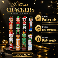 Boîtes cadeaux en papier pour crackers de Noël, emballages cylindriques détachables pour bonbons, boîte à dragées pour fêtes de fin d'année avec ruban doré