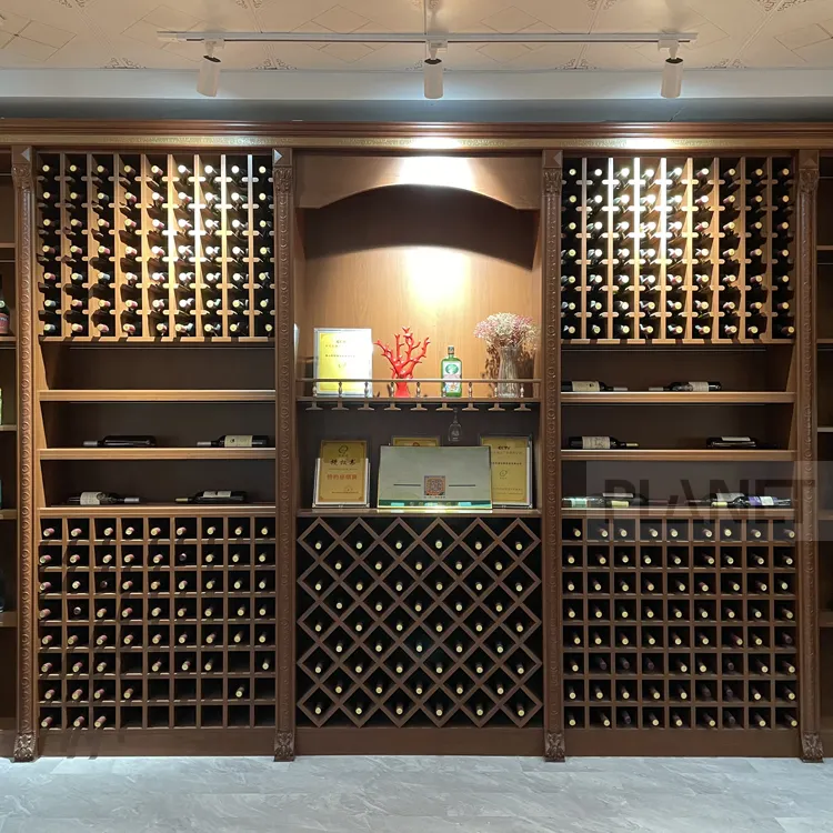 Planet Factory High End Luxury Wood Big House Bar Storage Wine Rack Cabinet