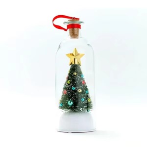 Christmas Ornaments with Base in Glass Dome Decoration <b>LED</b> <b>Lights</b> Desktop Glass Wholesale New Design Christmas <b>Tree</b> - Product Image 3