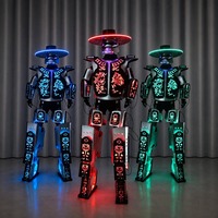 Costume de robot LED multi-modes léger en EVA, costume lumineux personnalisé pour la location d'événements (bars, carnavals, mariages)