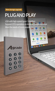 AS-25F Chất lượng cao 128GB 256GB 512GB 1TB 2TB mật khẩu mã hóa Ổ cứng 128GB - 2TB Type-C 3.0 kỹ thuật số mã hóa đĩa cứng - Product Image 4