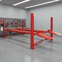 Pont élévateur hydraulique mobile à quatre vérins 3,5T à 4 poteaux pour voitures, gain de place, pour garage domestique, parking et entrepôt