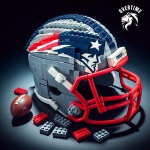 Set de Bloques de Construcción de Plástico para Casco de Fútbol Americano Personalizado de la Serie Coleccionista, para Exhibición Deportiva o Regalo - Product Image 3