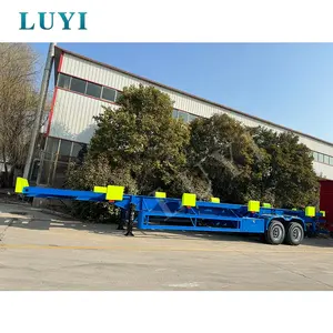 Fabricant chinois vend un nouveau camion-conteneur avec remorque semi-squelette verrouillable de 40 pieds