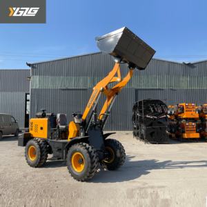 Mini-chargeuse sur pneus articulée YUANGONG Chine 800 kg 1000 kg hydrostatique diesel/électrique 4 roues motrices mini-chargeuse pelle à vendre - Product Image 2