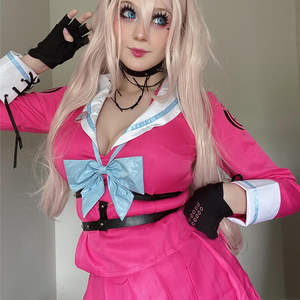 Danganronpa V3 Gmae Cosplay Miu <span class=keywords><strong>Iruma</strong></span> Costume Femmes Rose Uniforme Costume pour Fête - Product Image 3