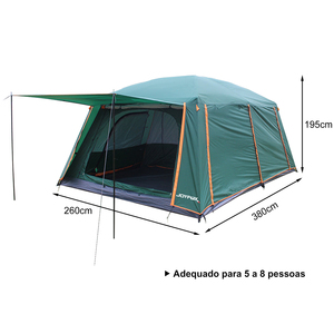 Barraca Iglú para 8 Personas Impermeable 4000mm Joyfox Verde Oscuro 380x260x195cm - Product Image 3
