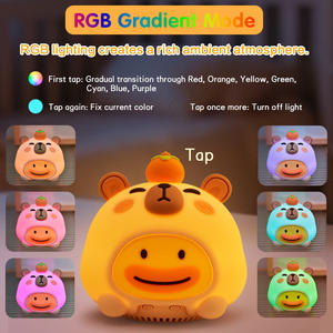 Veilleuse LED personnalisable en forme de canard pour enfants, rechargeable, en silicone, avec haut-parleur sans fil - Product Image 5