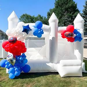 Gran Oferta: Castillo Hinchable Blanco para Exteriores, Castillo de Salto Inflable para Centro de Juegos Suaves - Product Image 4