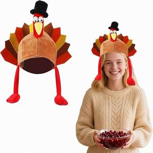 Sombrero de Pavo para Acción de Gracias, Carnaval, Fiesta de Halloween, Disfraz de Acción de Gracias, Sombrero para Fiesta de Disfraces de Otoño - Product Image 2