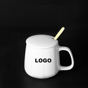 Personalizado Branco Personalizado logotipo Bebida Personalizado Bonito Osso Fino China Personalizado Cerâmica Chá De Café Leite Caneca Copo com Tampa e Colher - Product Image 3