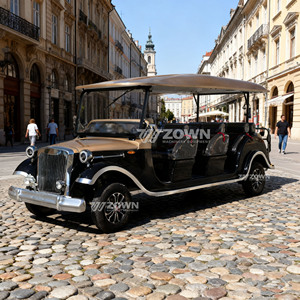 Voiture de tourisme électrique écologique de style vintage, bus touristique rétro classique certifié CE pour les hôtels de villégiature et le tourisme panoramique - Product Image 6