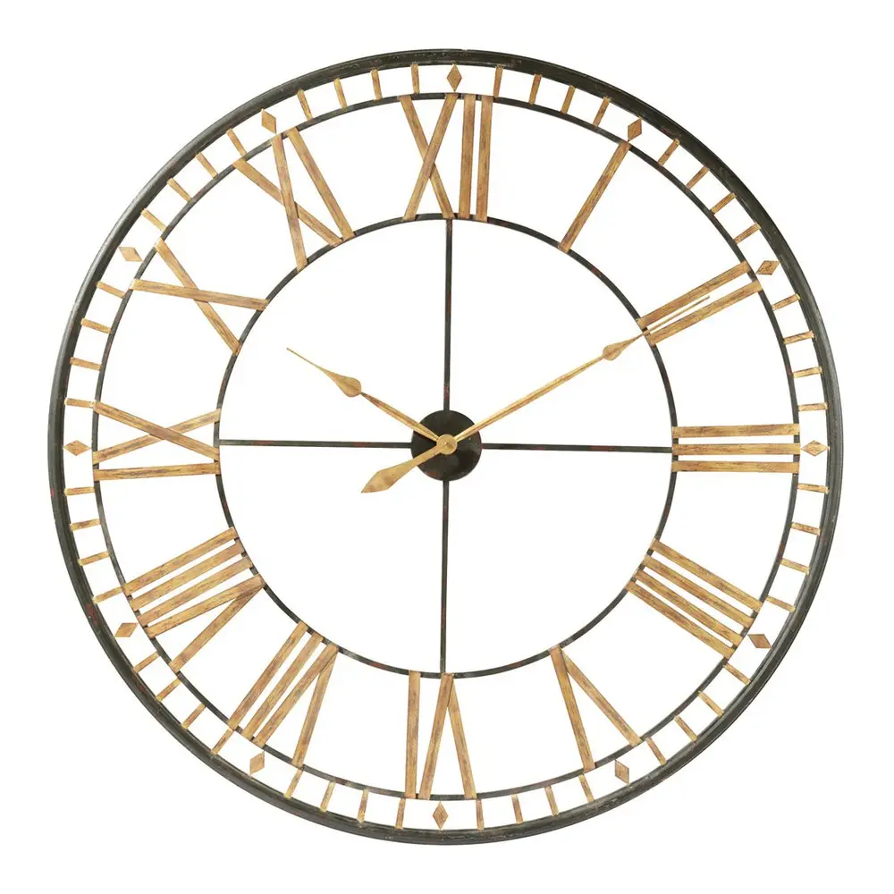 Custom Made Large Oversize Iron Wall Clock Roman China Metal Craft Clock Factory Directly