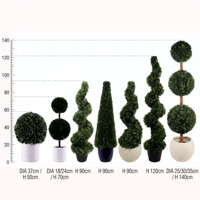 Árbol de Césped Artificial de Plástico de 50 cm, Planta Tropical Artificial, Ecológica, Duradera, de Alta Simulación, Decoraciones para Exteriores para Jardín