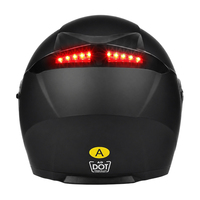 Casque de moto ouvert personnalisé en gros d'usine avec feux arrière LED de sécurité, certifié DOT, double visière, casque tout-terrain