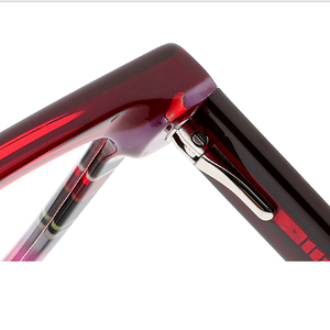 Lunettes de soleil en acétate unisexe anti-lumière bleue Lunettes de soleil en acétate bordeaux avec logo personnalisé de mode Vente en gros de haute qualité - Product Image 3