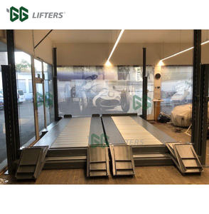 Elevador de Estacionamiento Hidráulico Vertical de Cuatro Postes, Doble Ancho, Triple Nivel, para 6 Autos, con Altura de Elevación de 1700+2000 mm y Capacidad de 2000 kg - Product Image 4