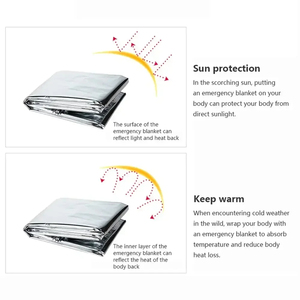 <span class=keywords><strong>Manta</strong></span> de Emergencia Impermeable y Ligera para Camping, <span class=keywords><strong>Manta</strong></span> de Rescate Térmica de Emergencia, Poncho Térmico - Product Image 3