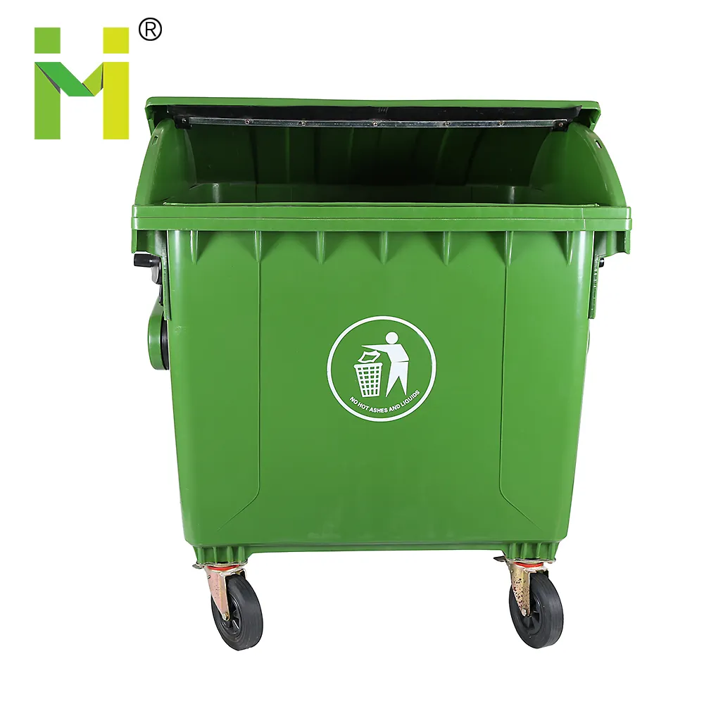 1100L 1200 660トイレビンPlastic Trash Can Recycle Outdoor Waste Large Garbage Bins With Wheels