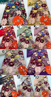 Tissu en maille africaine brodé de perles florales colorées et de sequins, 100 % polyester élastique, pour robes de mariée