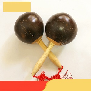 Wholesale Orff Percussion <b>Instrument</b> Wooden Coconut Maracas Children Rhythm <b>Instruments</b> Shakers <b>Musical</b> <b>Instrument</b> Tool Toys - Product Image 5
