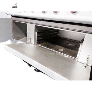 Cuisinière à gaz autonome à <span class=keywords><strong>six</strong></span> brûleurs haute efficacité avec four et grill, équipement de restauration rapide pour la friture de viande - Product Image 2