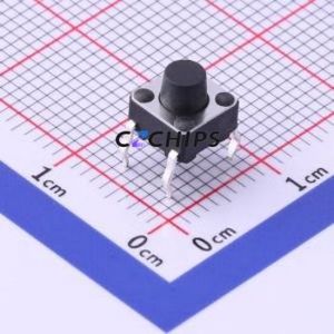 TS-1002-BR06016 Tactile Switch Through hole-4P,6x6mm Switch Single Pole Single Throw Round Button 1.6N Through Hole - Product Image 1