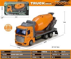 Personalizado 1: 50 escala pull-back escada caminhão de bombeiros liga de elevação caminhão de combate a incêndio <span class=keywords><strong>diecast</strong></span> fogo água recipiente caminhão - Product Image 6