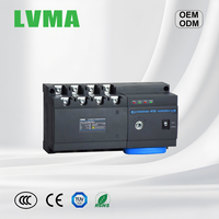 Commutateur de transfert automatique triphasé LVMA S2 63A/125A/250A/400A 3P/4P pour générateurs ou onduleurs solaires