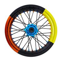 Juego de Ruedas Supermoto KYZ de 17 Pulgadas 3.5 5.0, Llantas de Aluminio Anodizado CNC Azul Claro para Motocicleta Husqvarna TE TC Dirt Bike Motocross 125-501cc